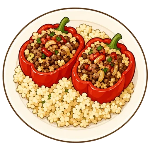 Beef stuffed peppers with cauliflower rice