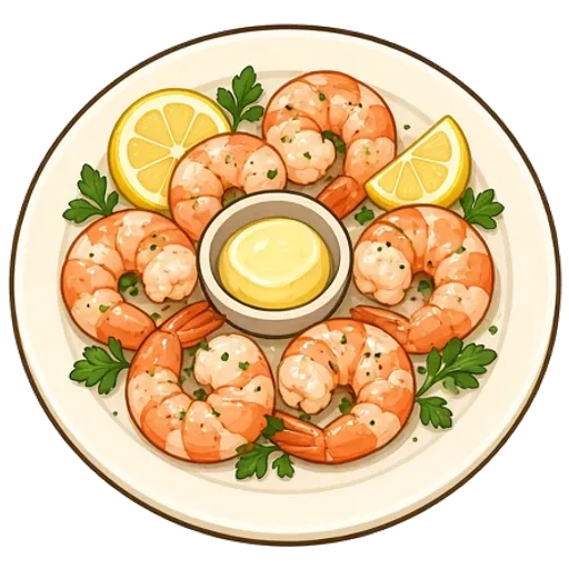 Brown butter shrimp
