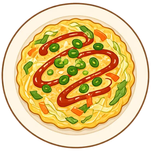 Cabbage pancakes (okonomiyaki)
