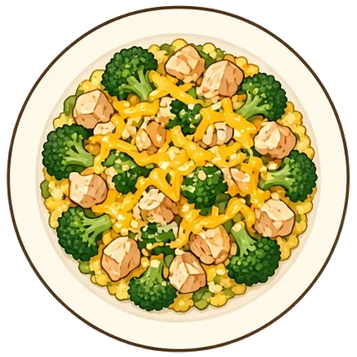 Cheesy broccoli chicken skillet