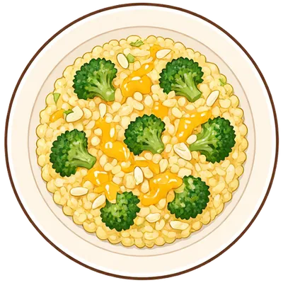 Cheesy broccoli orzo