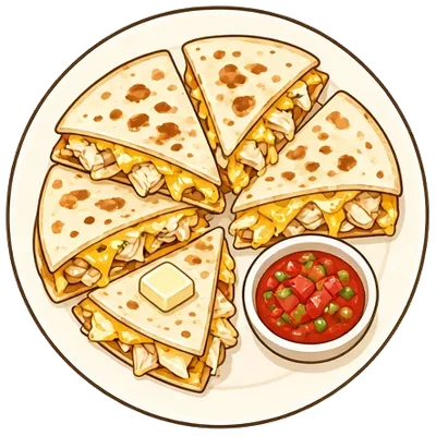Cheesy chicken quesadillas