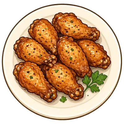Crispy oven-baked chicken wings