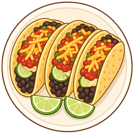 Crispy black bean tacos