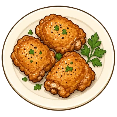 Crispy salt and pepper chicken thighs