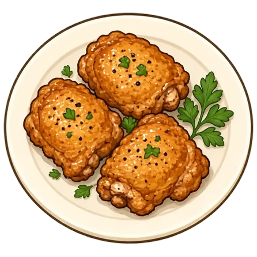 Crispy salt and pepper chicken thighs