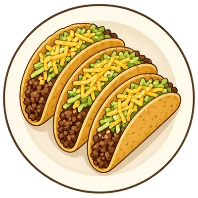 Crunchy beef tacos