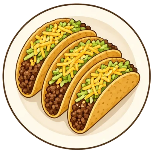 Crunchy beef tacos