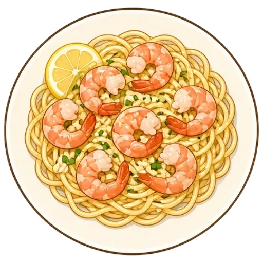 Garlic butter shrimp pasta