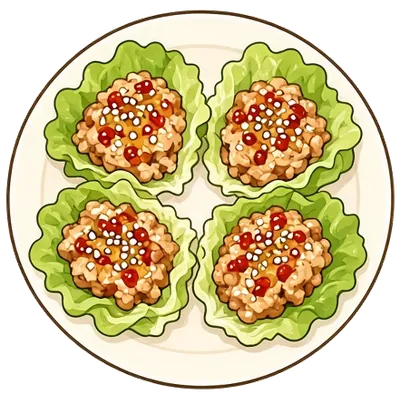 Ginger chicken lettuce cups
