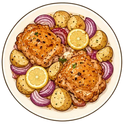 Greek sheet-pan chicken and potatoes