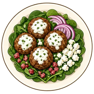 Greek turkey meatballs with tzatziki