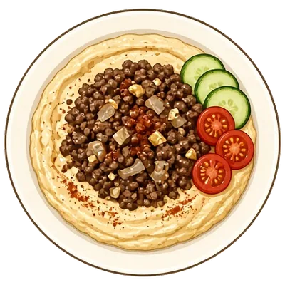 Hummus bowls with spiced beef