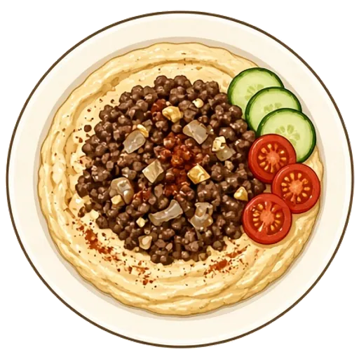 Hummus bowls with spiced beef