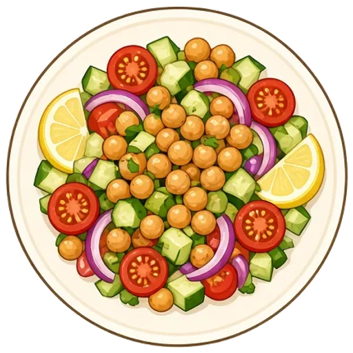 Mediterranean chickpea salad