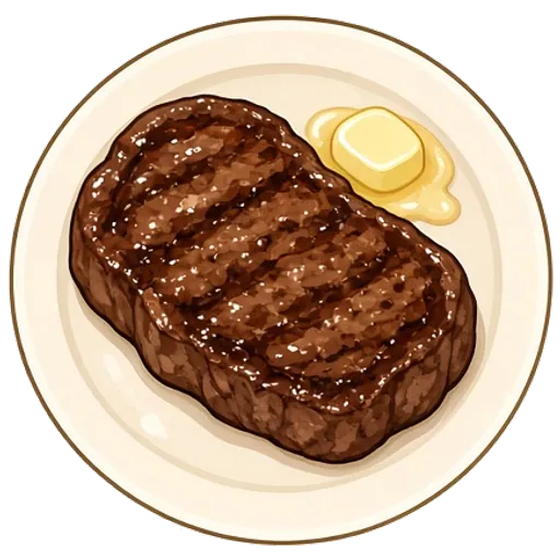 Pan-seared steak with butter