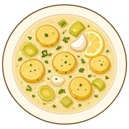 Creamy potato leek soup