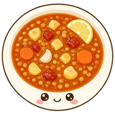 Red lentil soup with lemon