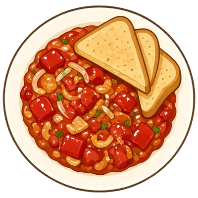 Shakshuka with toast for dipping