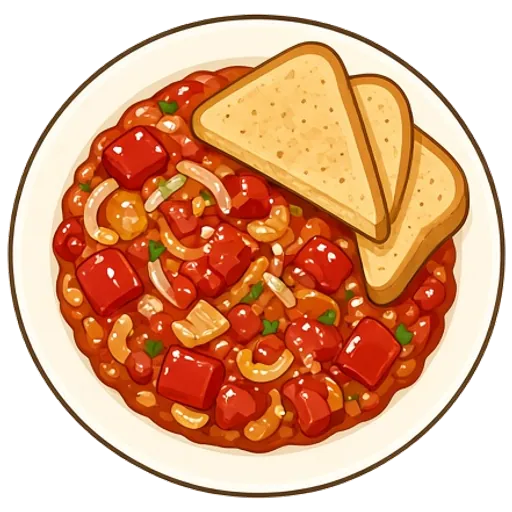 Shakshuka with toast for dipping