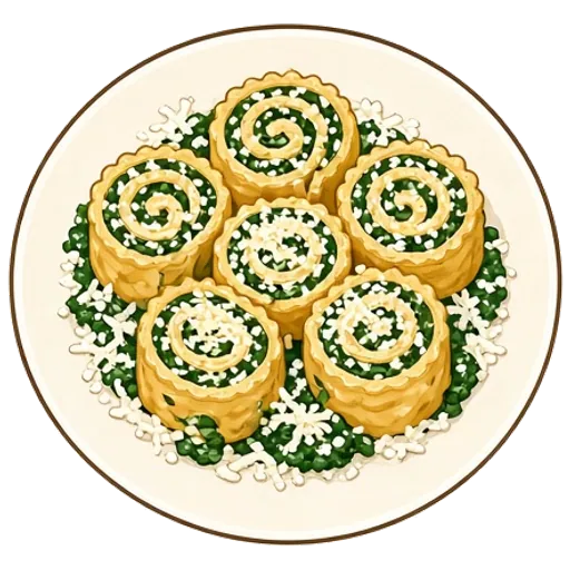Spinach and ricotta lasagna roll-ups