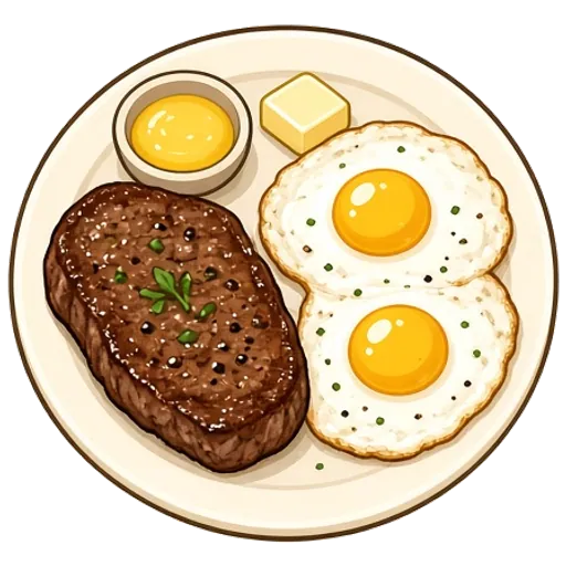 Steak and eggs
