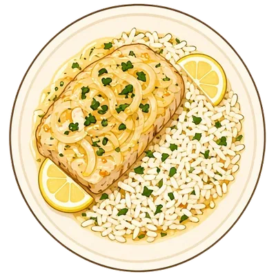 Lemon oregano tilapia with Greek lemon rice