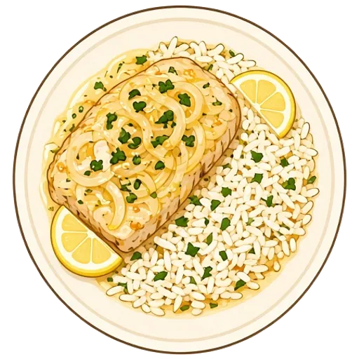 Lemon oregano tilapia with Greek lemon rice