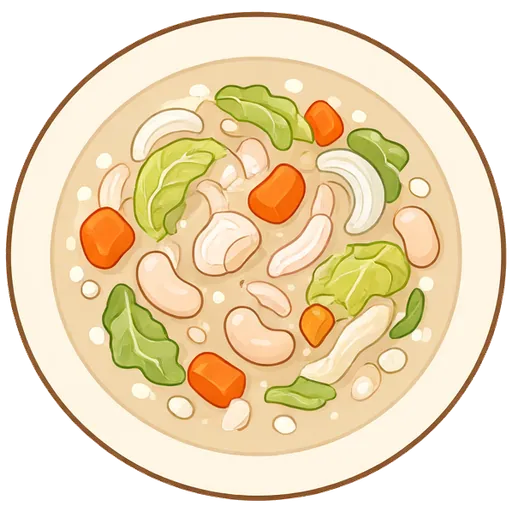 White bean and cabbage soup